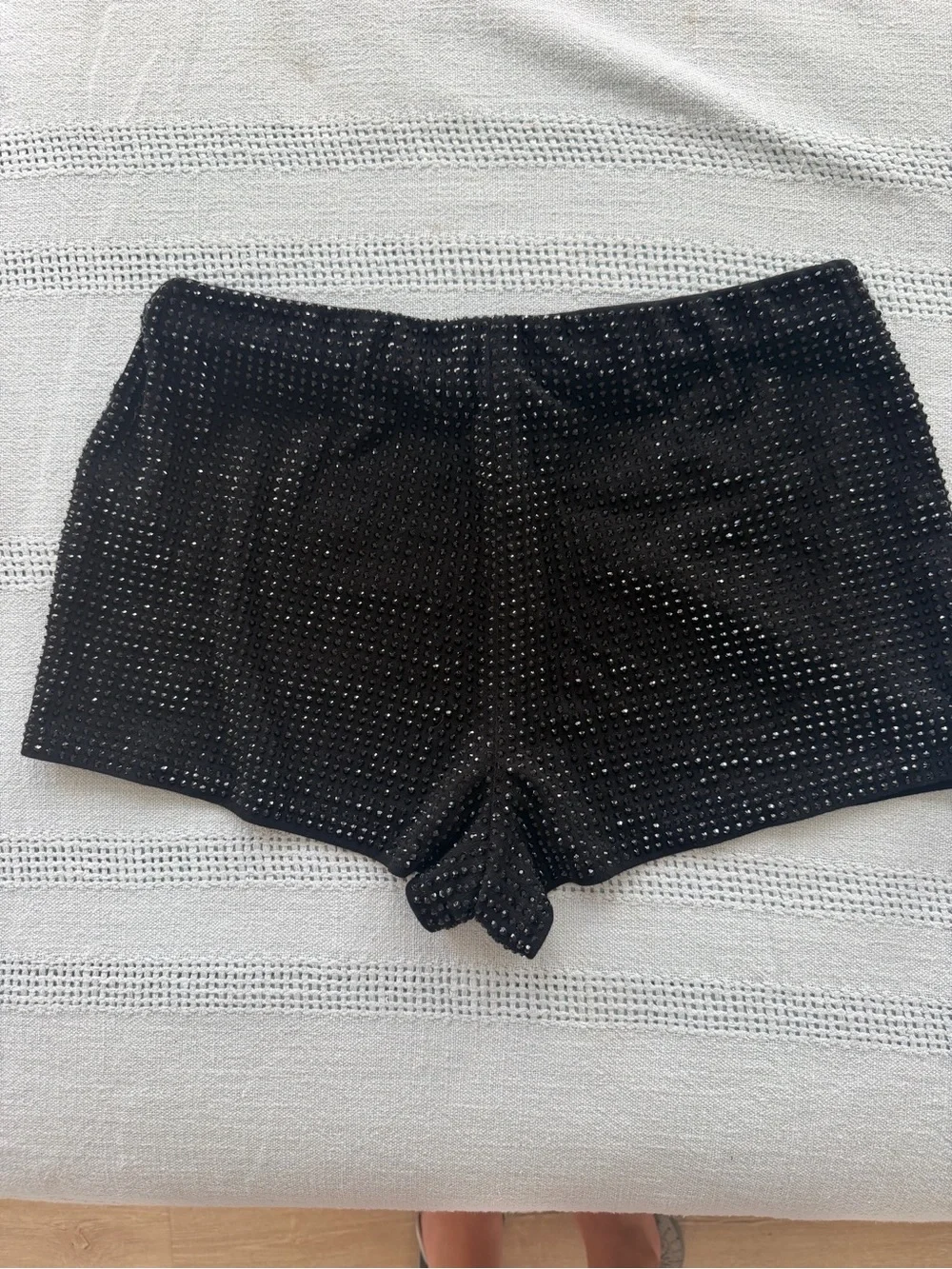 Black Embellished Women’s Shorts